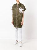 quilted bird detail coat