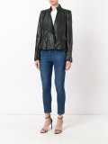 zig zag detail biker jacket