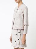 collarless tweed jacket