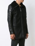 creased sleeve padded coat