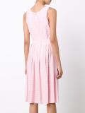 gingham check pleated dress