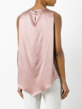 flared metallic blouse