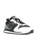 animal print panel lace up sneakers