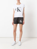 logo print track shorts