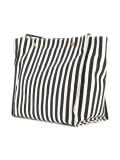 striped shopper tote