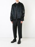 slogan back bomber jacket