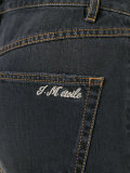 pocket-logo denim shorts