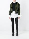 contrast panel bomber jacket