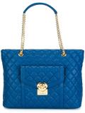 heart quilted tote bag