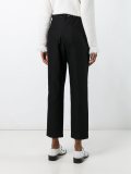 straight leg cropped trousers