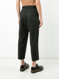 pleat detail cropped trousers
