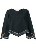 floral embroidered blouse