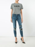 logo print destroyed T-shirt