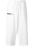 drop-crotch sweatshorts