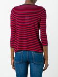 tied front striped blouse