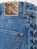 lace-up wide leg jeans 