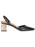 embellished sling back pumps