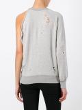 distressed cut-out sweatshirt