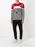 'cat wink' striped jumper