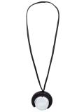 crescent & circle pendant necklace