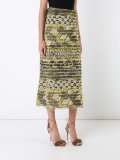 feather print skirt