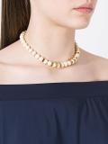 aged effect faux-pearl necklace