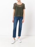 sheer mesh T-shirt