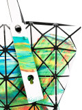 brushed print flat tote