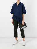 asymmetric ruffle shirt