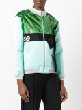 sequin detail bomber jacket
