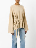 loose-fit belted jumper