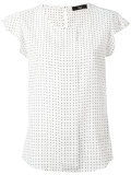 squares print blouse