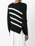 asymmetric striped jumper