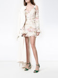 floral print ruched mini dress 