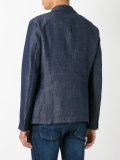 striped chambray blazer