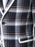 plaid single breasted coat