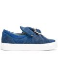 oversized bow slip-on sneakers