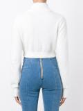 cropped roll neck jumper