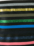short-sleeve striped rainbow sweater