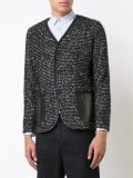 collarless knitted blazer