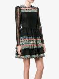 layered ruffled sheer dress
