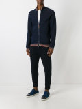 zipped up sweatshirt 