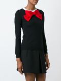 oversized chest bow jumper
