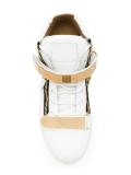 double plate mid-top sneakers