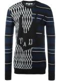 swallow skull intarsia sweater