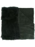 fur panel micromodal blend scarf