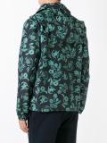 plants print hooded jacket