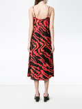 Runway squiggle print slip dress