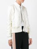 ruched effect bomber jacket