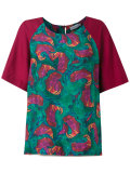 abstract print blouse